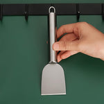 Close up of Ljl Traders stainless steel scraper blade edge