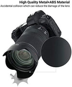 JJC lens hood demonstrating stray light blockage on camera