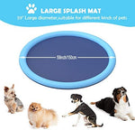 Close up view of the thick non slip texture on the blue pet play water mat