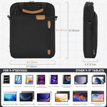 TORIBIO protective tablet pouch unzipped to display the thick shockproof bubble-foam and soft plush inner lining.