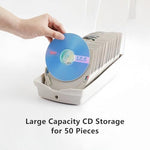 Lockable media container with two keys inserted into the security mechanism