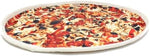 Authentic Mougee 19.5 inch diameter spinning pizza cloth showcasing the weighted rim perimeter.