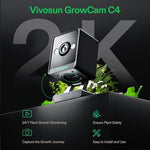 Black VIVOSUN grow box camera tracking plant cultivation with infrared night vision