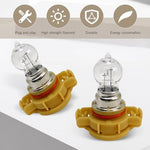 Downhill automotive lighting components illustrating the shock proof quartz glass construction and dual pin design layout