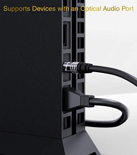 BlueRigger digital audio cable connected to a home theater soundbar