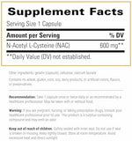 Integrative Therapeutics NAC respiratory health supplement bottle side view