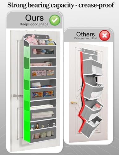 Kyevis closet door storage with 10 side mesh pockets