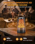 MOFOKEAY waterproof wireless speaker being sprayed with water to demonstrate its rugged IPX6 weather resistance.