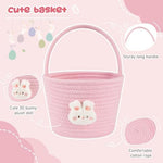 OIAHOMY woven cotton storage container highlighting the detailed stitching and soft safe material construction