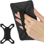 Slim profile view of e-reader with HoYiXi black hand strap