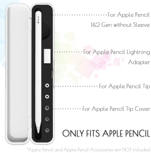Meowster shock absorbing protective case for iPad pencil in black