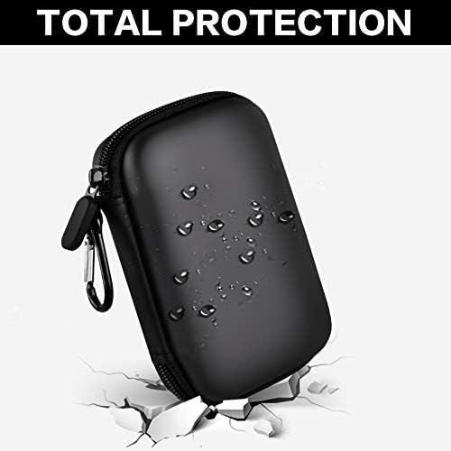 Paiyule hardshell data storage container with attached metal carabiner clip