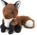 Detailed close up of the high quality materials on the Folkmanis fox finger puppet.