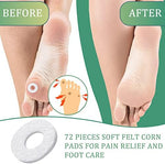 Durable felt foot protectors for men and women to prevent shoe friction and blisters.