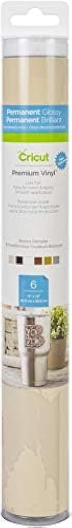 Cricut premium permanent vinyl basics sampler pack front view adhesive sheets