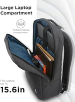 Lenovo black water repellent business casual bag front zipped pocket detail containing accessories