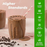Orgain protein powder smoothie preparation example