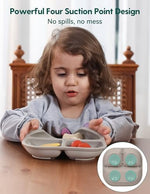 Babelio baby suction plates being used on high chair tray
