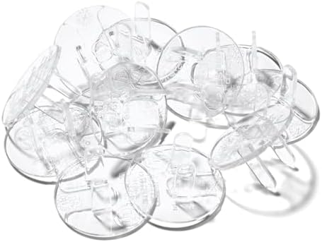Close up of clear plastic child safety outlet plug