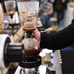Hario coffee siphon brewing process display