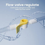 Long 5.3 foot enema hose with controllable flow valve for detoxification.
