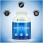 Purely Holistic Thyroid Support 120 capsules front bottle view for metabolism balance