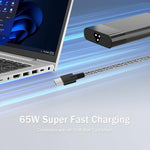 Complete charger kit layout including premium power delivery brick and attached braided cord