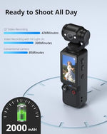 W & O Vlogging Camera with 180° Rotating Lens, Pocket Body Camera with Audio & Video Recording,7-Hour Battery, Handheld POV Cameras with 32GB Card, Easy One-Button Recording for Travel,Daily Life - Image 5