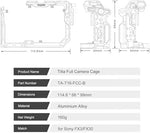 Tilta cinema camera cage V2 side profile showcasing the secure thumb screw cable clamp