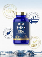 Mercury free purified Carlyle omega fatty acids daily health supplement capsules packaging details.