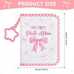 ZOIIWA soft fabric baby memory book showing open pages with clear slots for four by six photos