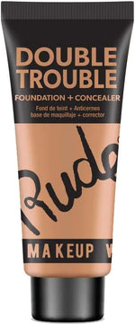 Rude Cosmetics Double Trouble Foundation and Concealer front view bottle packaging
