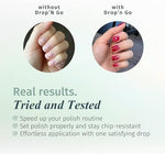 Duri Drop'n Go nail care products providing assistance with long lasting polish