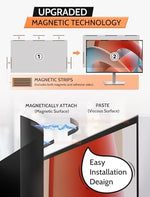 Blue light filtering monitor protector demonstrating reduced eye strain during office work.