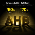 Authentic AOHI high speed power brick charging a laptop and smartphone simultaneously
