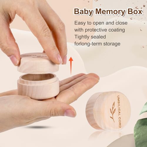 Top view of engraved umbilical cord keepsake container