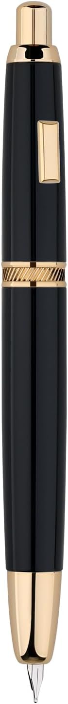 erofa Majohn A1 Press Fountain Pen with Box, Retractable Extra Fine Nib Metal Matte Black Ink Pen with Converter for Writing (No Clip Version) - Image 14