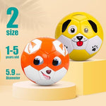 Two pack mini kids soft sports balls with included manual inflation pump on grass