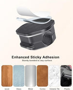 Tinghui magnetic cord holder holding white and grey phone charger cables neatly behind a bedside table.