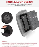 Rigid structural backing plate demonstration of the KEMIMOTO motorcycle storage accessory