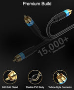 Side profile of BlueRigger dual shielded audio cable