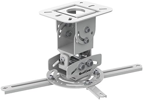White steel projector ceiling mount with adjustable arms