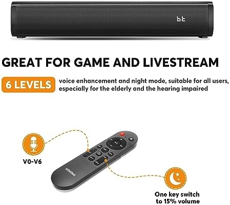 Wohome soundbar connectivity ports including optical and AUX