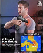 BOB AND BRAD X6 Pro Max muscle massager showing the 100 percent titanium alloy metal head piece