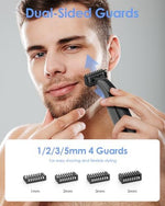 Premium replacement trimmer guards in one two three and five millimeter sizes arranged neatly