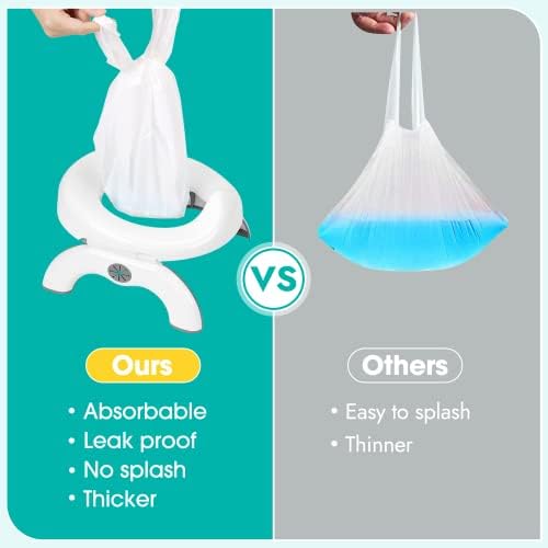 Comparison of Minne Baby liners with portable potty