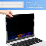 Plastic slide mount holder tabs installed on a computer monitor bezel for security filters
