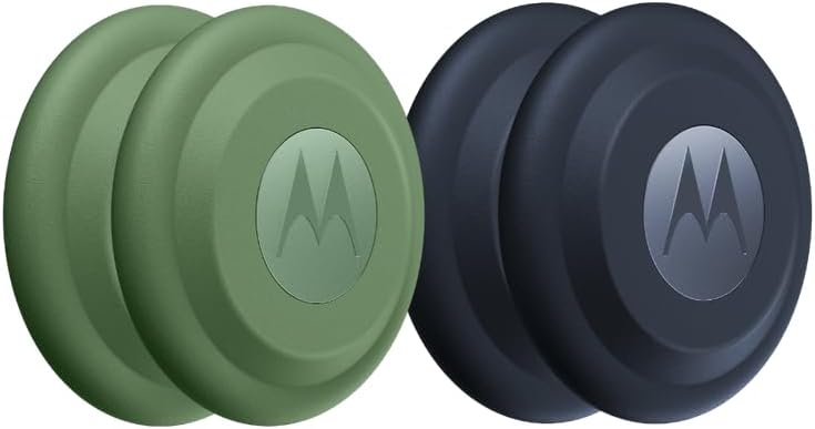 Motorola Moto Tag location tracker back panel displaying the authentic brand logo styling.