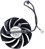 BestParts 85mm replacement fan set displayed side-by-side demonstrating the complete dual-fan assembly configuration.