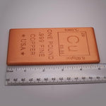 Mint State Gold solid copper bullion bar lifestyle display